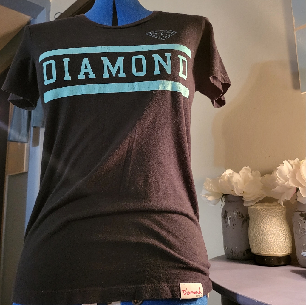 Diamond Supply Co Shortsleeve Tee In Black  Mint GreenLg